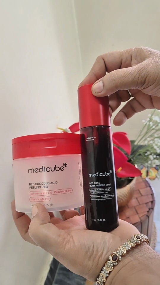 Instagram post by @anitapratapsingh for Medicube. Caption reads: [...] this game-changing duo from....