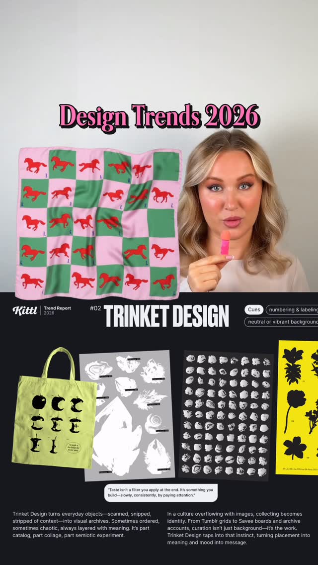 Instagram post by @by.annie.n for Kittl. Caption reads: [...] assets & elements in collaboration with....