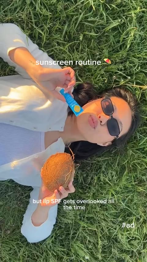 Instagram post by @aadeleneteoh for Bondi Sands. Caption reads: Protecting my face, body AND lips with @bondisands....