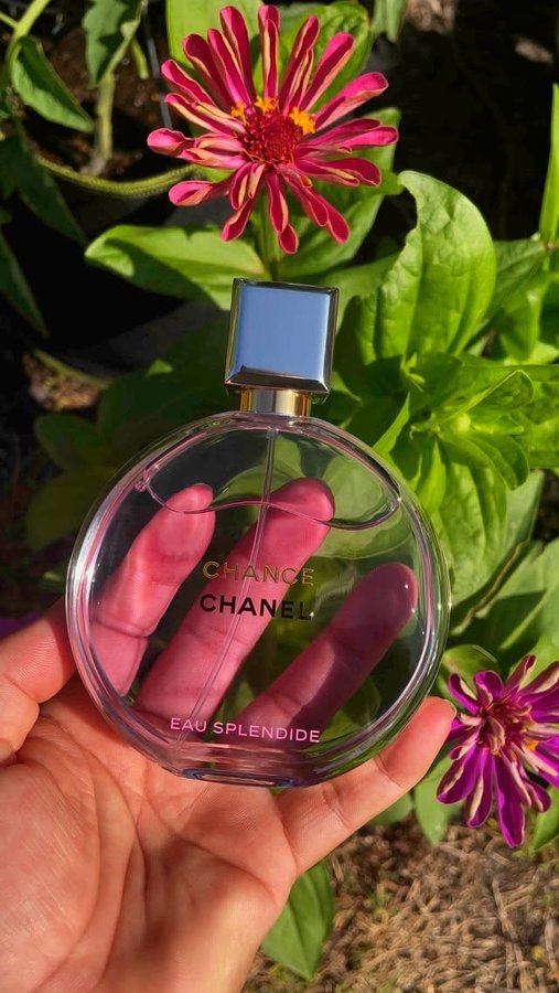 Instagram post by @pixiesnewlife for BzzAgent. Caption reads: TAKE YOUR CHANCE
NEW CHANCE EAU SPLENDIDE

This is....