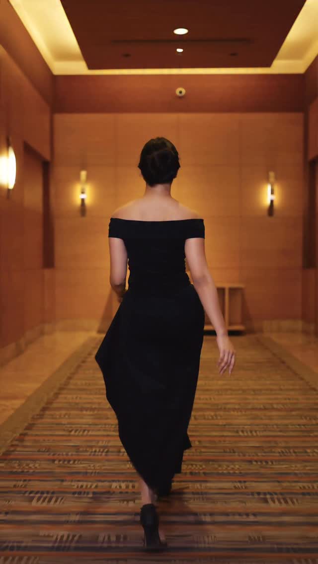 Instagram post by @justjanvi for TRESemmé. Caption reads: From elevator to elegance ✨ My secret to 100 hours....