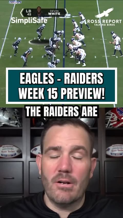 Instagram post by @rosstuckernfl for SimpliSafe. Caption reads: [...] Eagles. Ross Report™️ presented by....