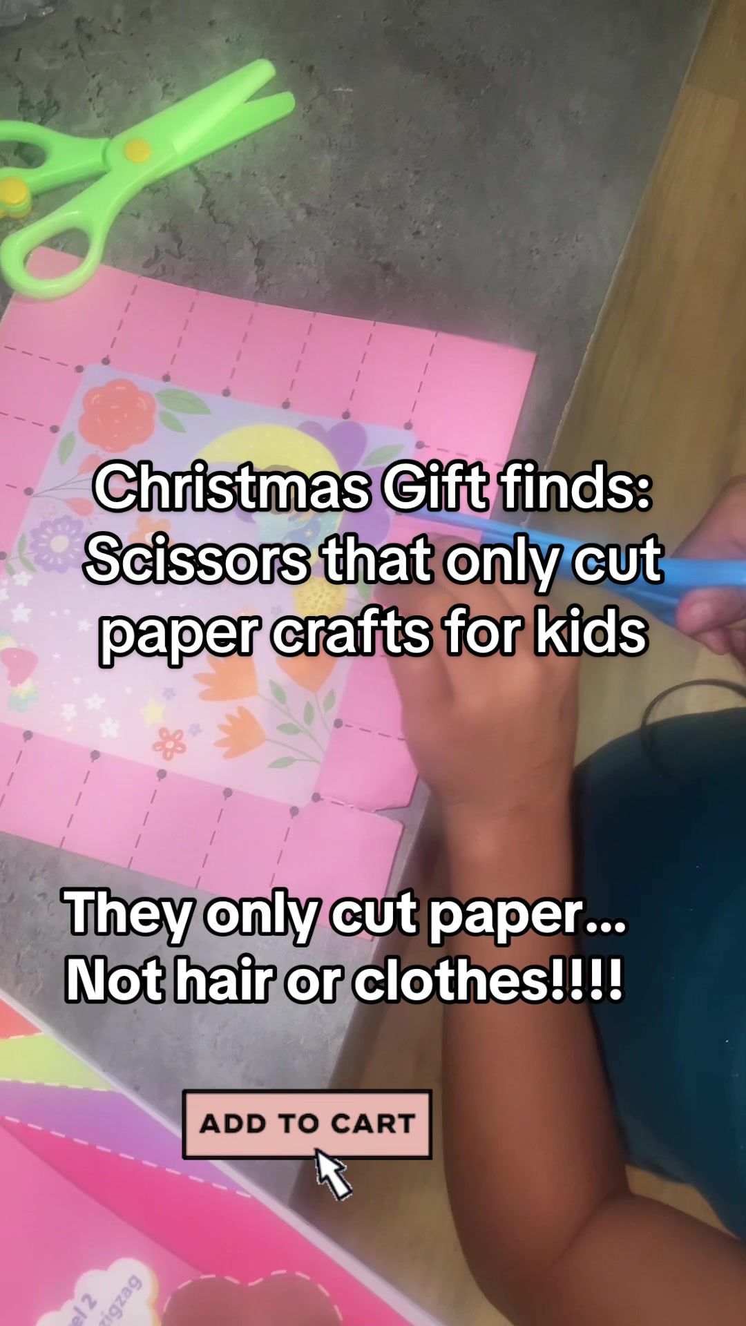 TikTok post by @flkflc for Skillmatics. Caption reads: Fine motor skills learning with @Skillmatics....