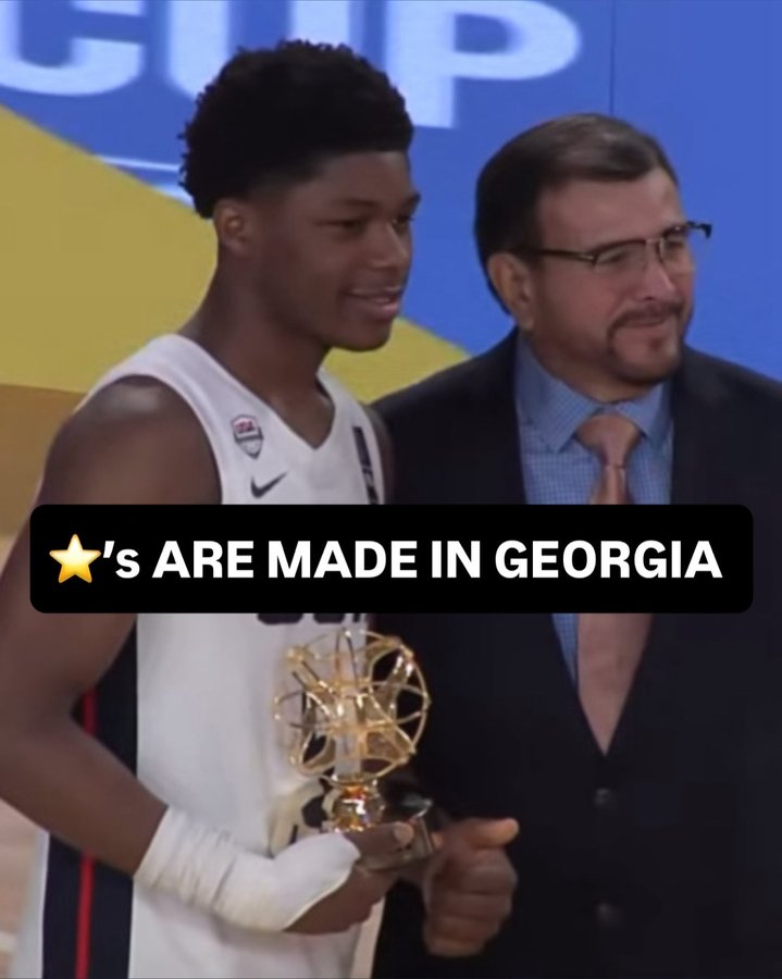 Instagram post by @nazshiftyy for Slate Milk. Caption reads: ⭐️’s are made in Georgia. 2025 @americup MVP.