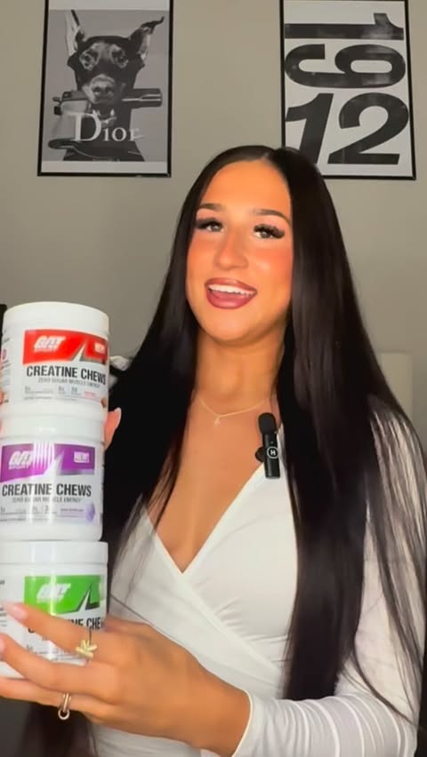 Instagram post by @gabby_keefer for GAT Sport. Caption reads: [...] These taste like candy🤤 Use code GATSPORT....