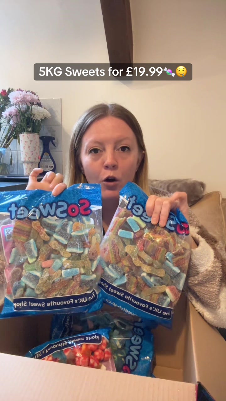 TikTok post by @kelseys_korner for SoSweet. Caption reads: [...] NOW THIS IS WHAT I CALL A DEAL🍬🎉 @SoSweet....