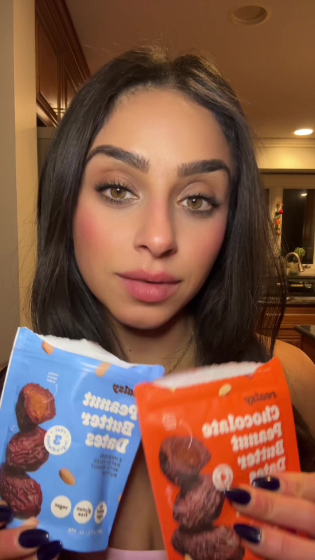 TikTok post by @rita_ay for Realsy. Caption reads: Perfect ending to each night 😍 #lowcalsnacks....