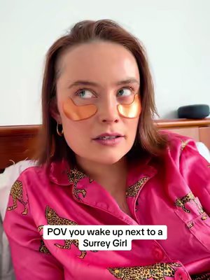 TikTok post by @hollyandbrookearehooked for Grace and Stella Russia. Caption reads: Waking up next to a Surrey Girl and the New....