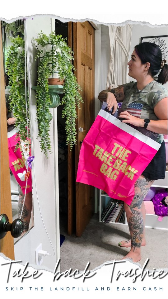 Instagram post by @lexienoelleundem for Trashie. Caption reads: My kids outgrowing their clothes makes me feel all....