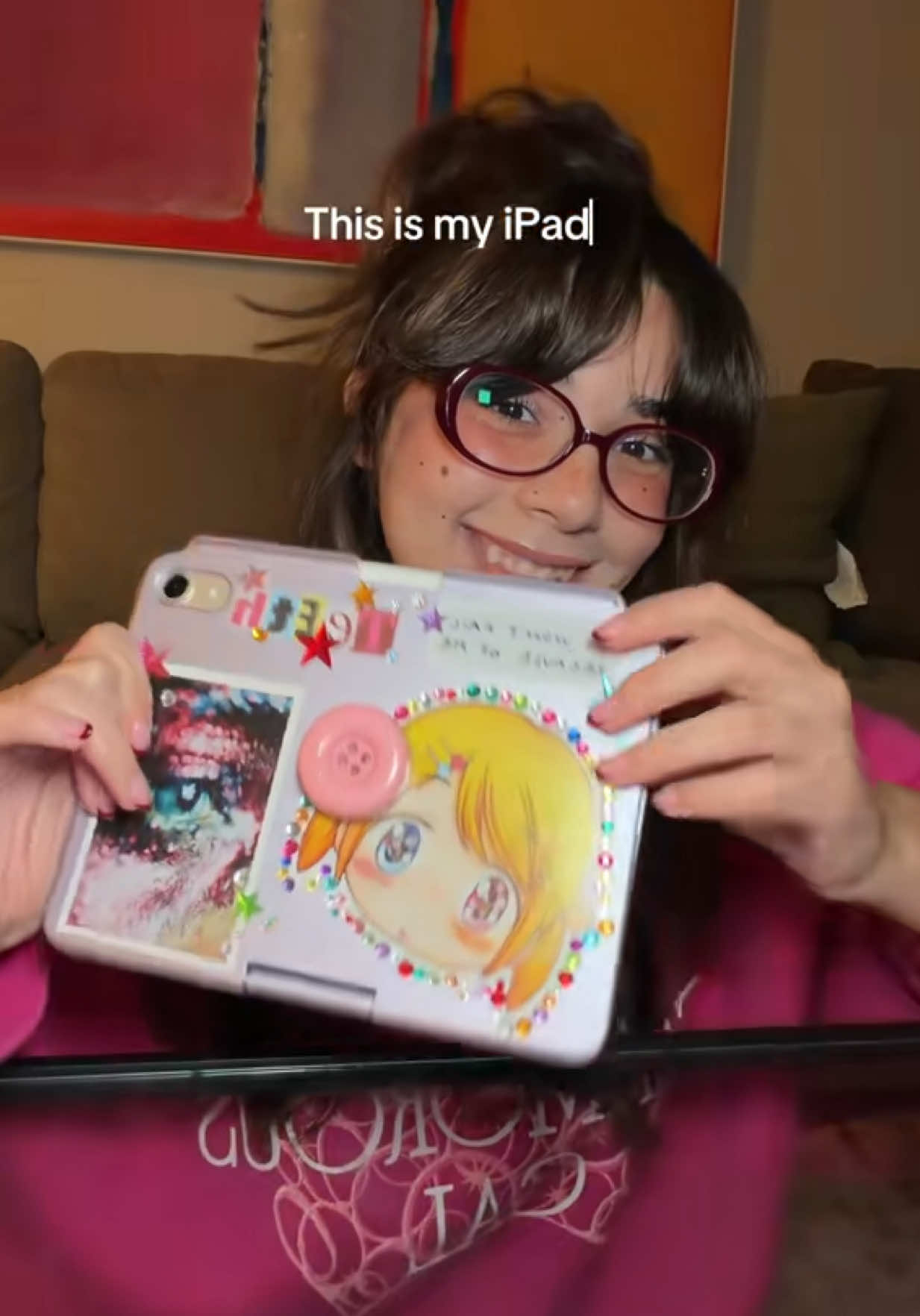 TikTok post by @toughliketeeth for Typecase. Caption reads: [...] so I clothed it in the cutest case ....