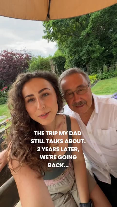 Instagram post by @glutenfreewithcharlie for Jeep. Caption reads: [...] dad 🤍 Plus travelling in style with a....