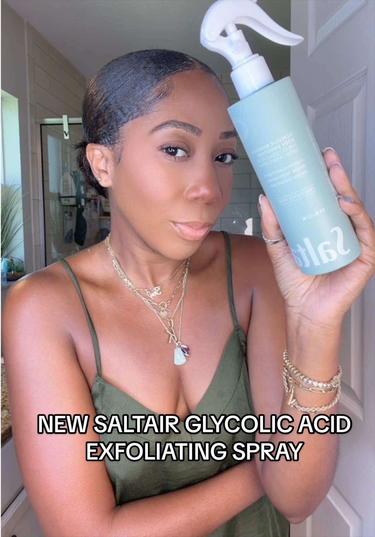 TikTok post by @turah21 for Saltair. Caption reads: [...] Acid Body Smoother by @Saltair Body Helps....