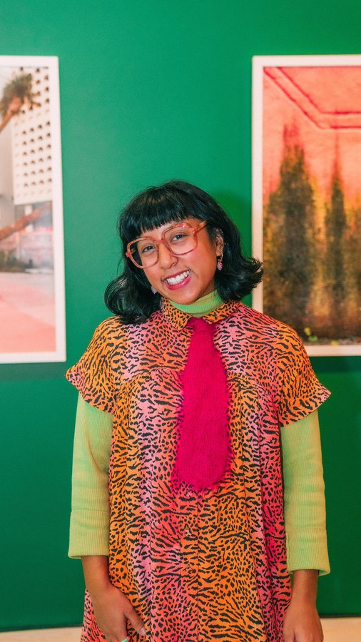 Instagram post by @izzy_manuel for Saatchi Gallery. Caption reads: [...] clip is from a panel I did at the....