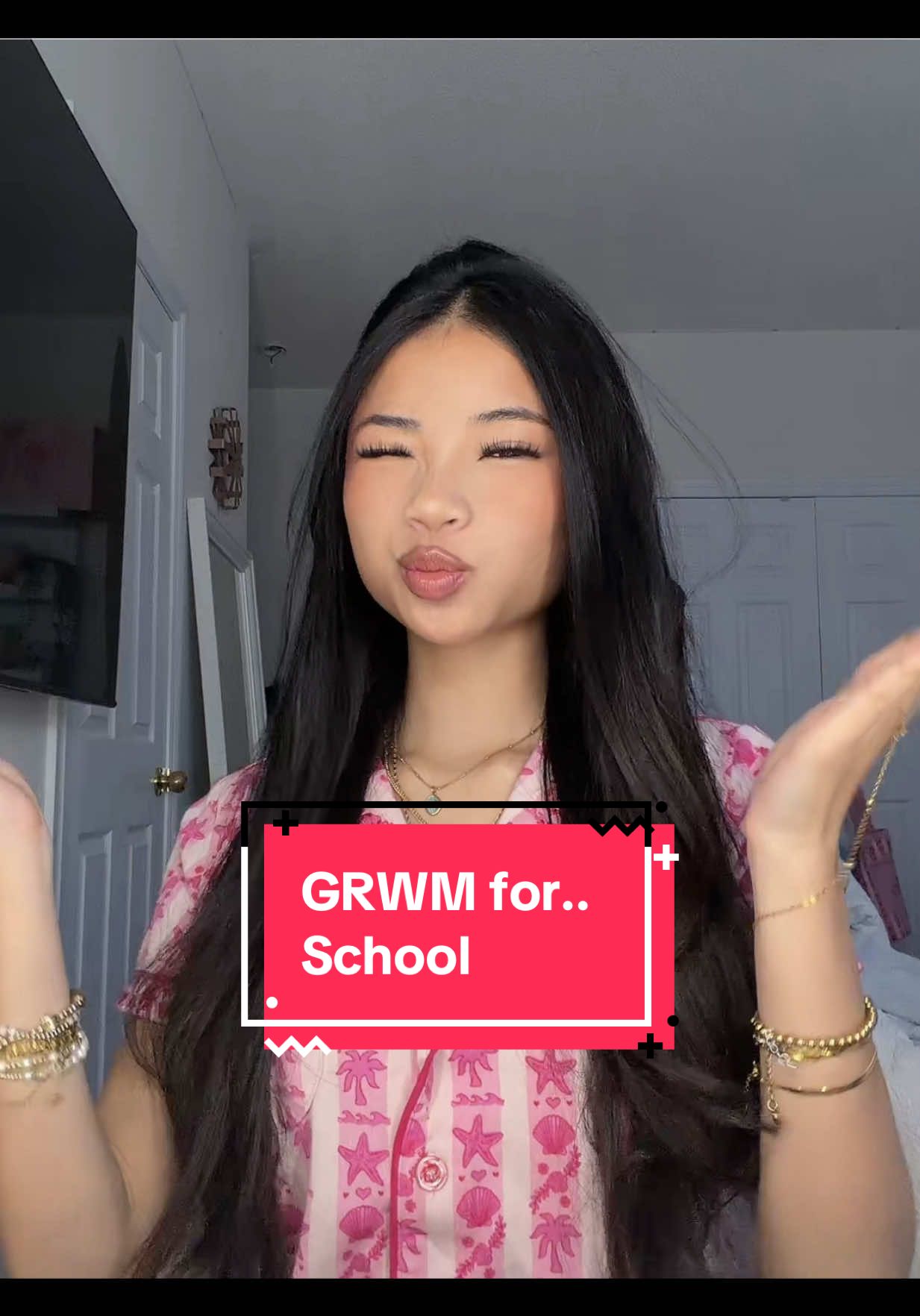 TikTok post by @alyssaavlogs for Make Up For Ever. Caption reads: GRWM for school (Fridays grwm) @SKIN1004 US @Tower....