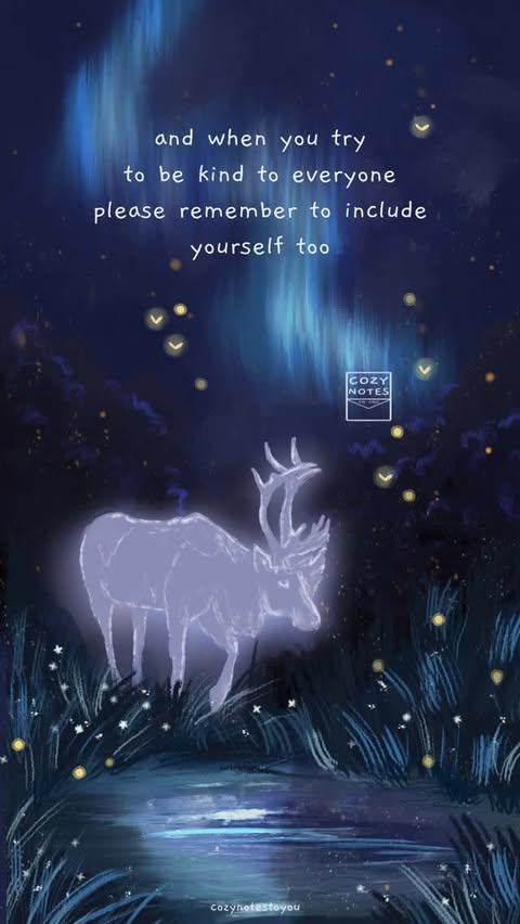 Instagram post by @cozynotestoyou for Procreate. Caption reads: [...] #illustration #dreamyart #mentalhealth....