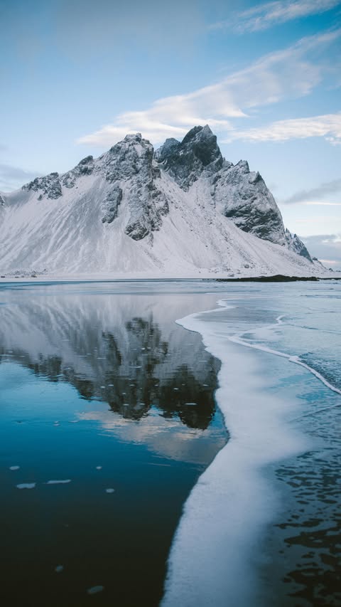 Instagram post by @asasteinars for Hasselblad. Caption reads: Winter is here and I felt the need to go out....