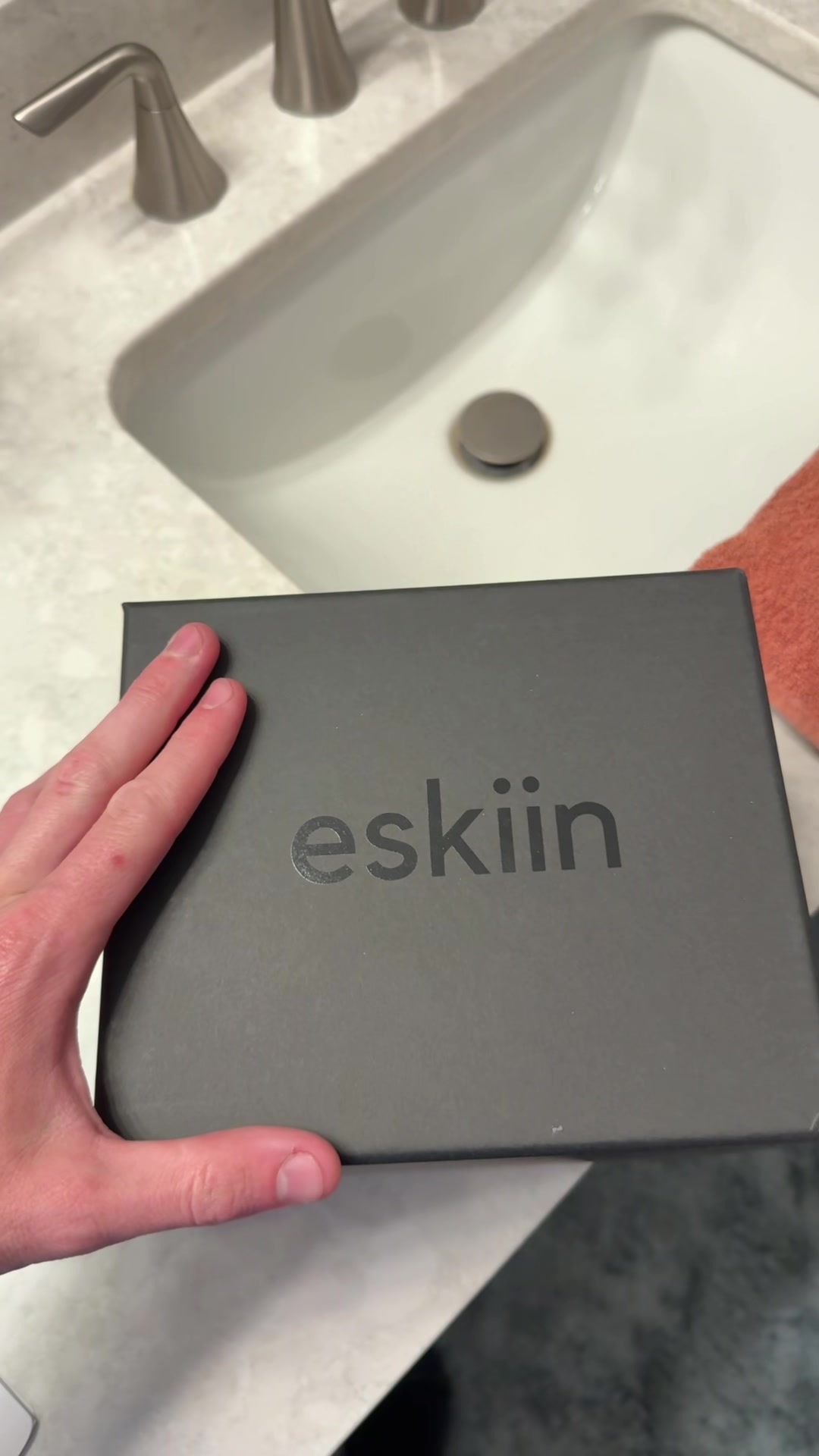 TikTok post by @lcchilders for Eskiin. Caption reads: @eskiin #filteredwater #filteredshowerhead [...].