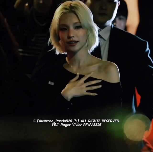 Instagram post by @itzy.yeji for Roger Vivier. Caption reads: Yeji’s attendance at Maison Vivier Grand Opening....