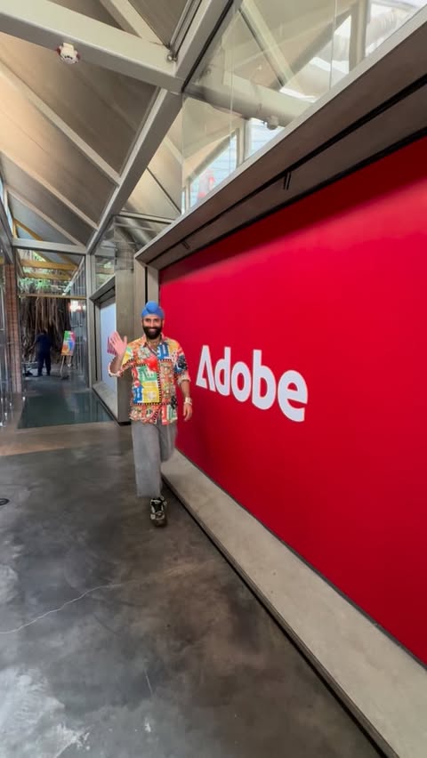 Instagram post by @parambanana for Adobe. Caption reads: Adobe did it’s first INDIA Summit and it was [...].