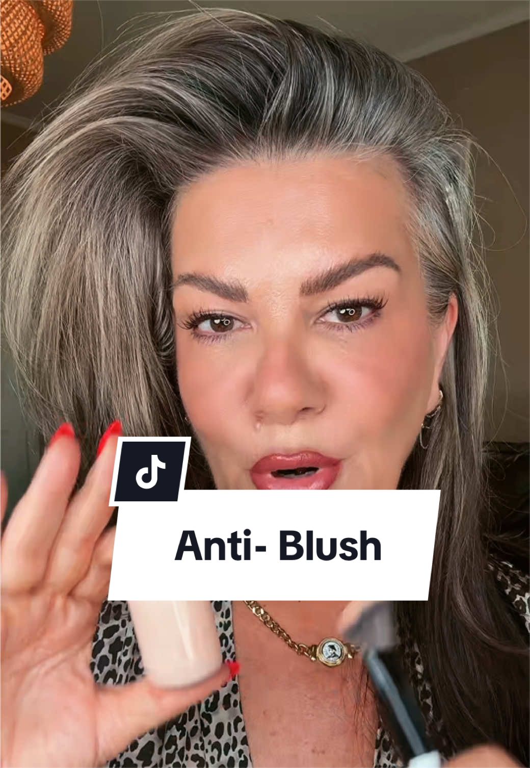 TikTok post by @therealrochellemarie for Banila Co USA. Caption reads: this anti-blush trend is perfect for mature skin....