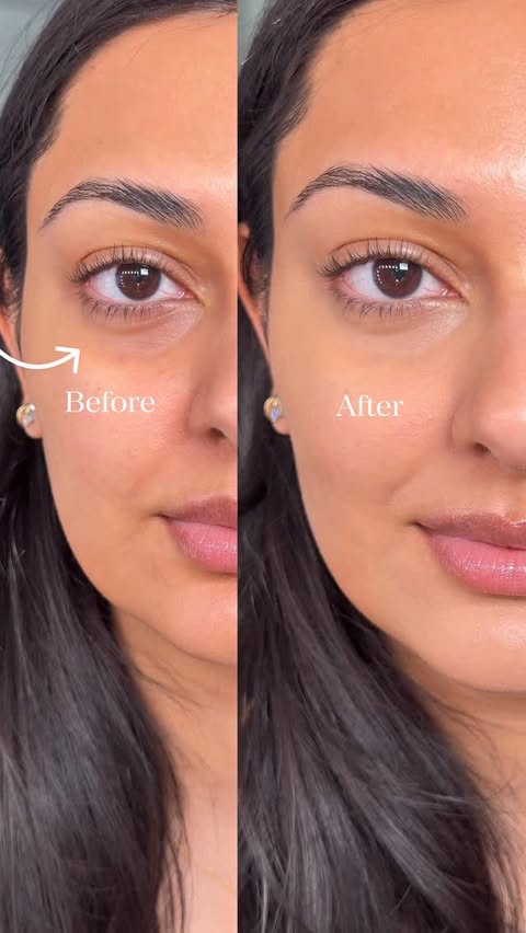 Instagram post by @lookwhoshira for Bobbi Brown Cosmetics. Caption reads: How I fake 8 hours of sleep in seconds before....