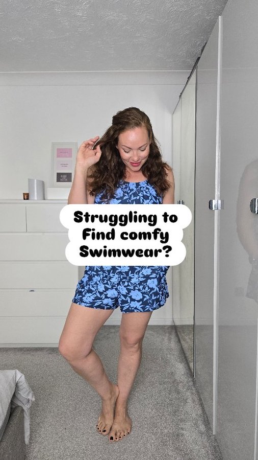 Instagram post by @samantha_ava_grace for BloomChic. Caption reads: [...] too. Swimwear romper from @bloomchic....