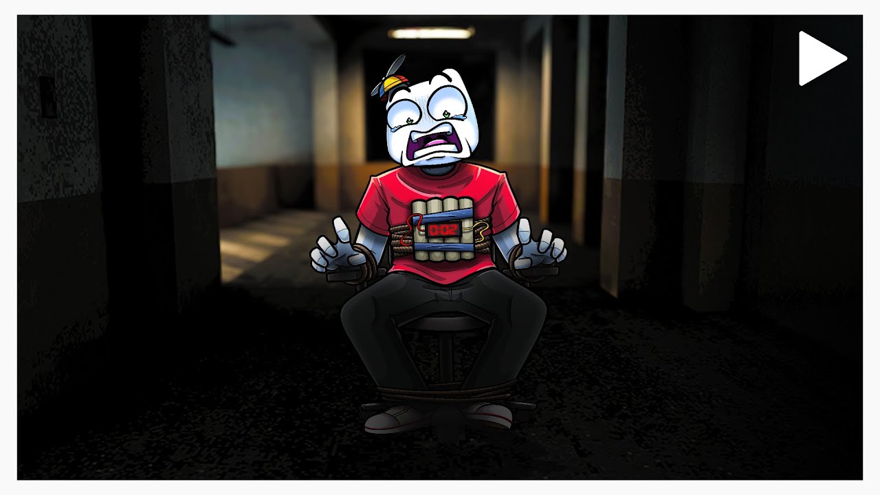 YouTube post by @SMii7Yplays for Shutterstock. Caption reads: THERE'S A BOMB STRAPPED TO MY CHEST.