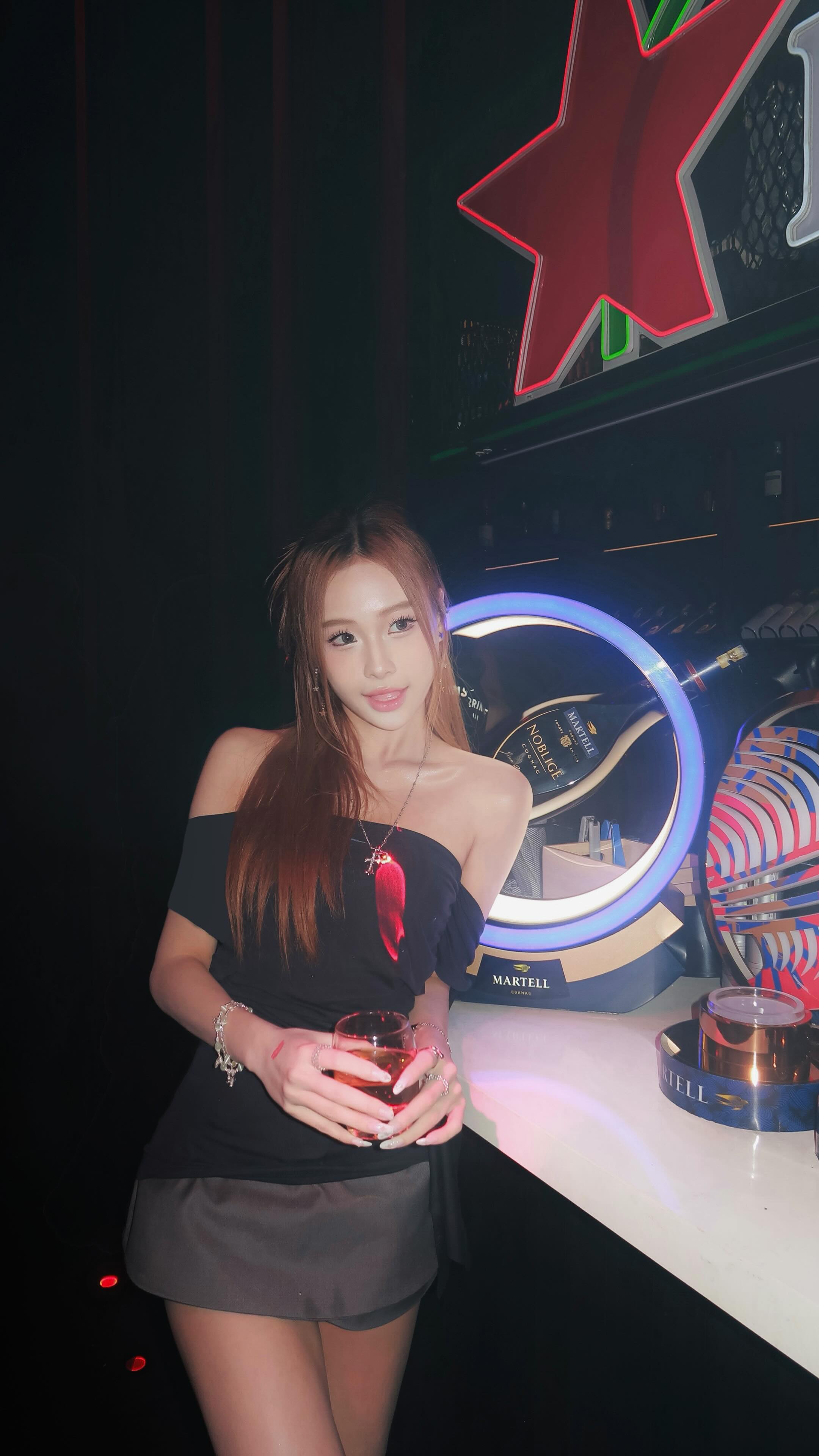 Instagram post by @babysukiyap for Martell. Caption reads: Not my first Martell Noblige Swift Nights, and....