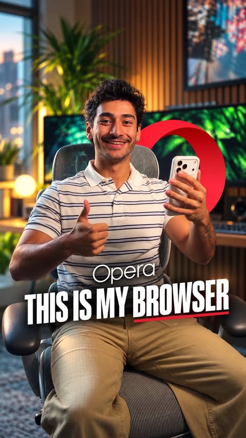 Instagram post by @fatihlabs for Opera. Caption reads: [...] you could customize a browser this much.....