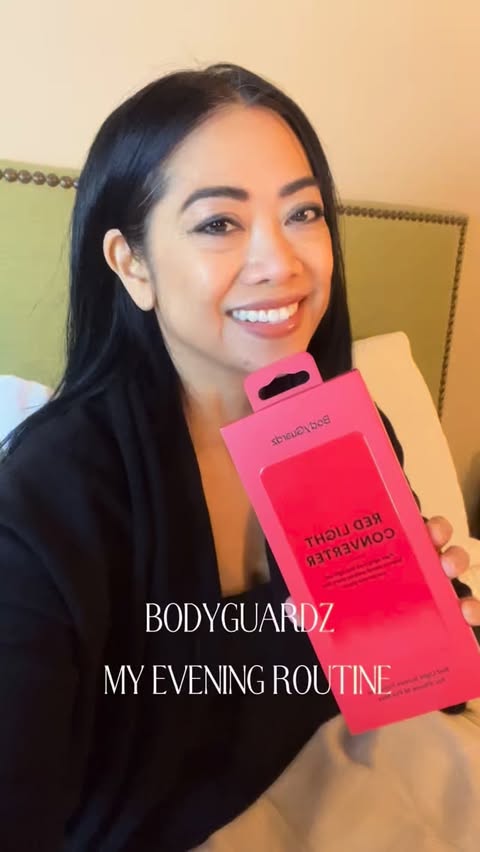 Instagram post by @hafachamorita for Bodyguardz. Caption reads: My newest find a phone screen that protects from....