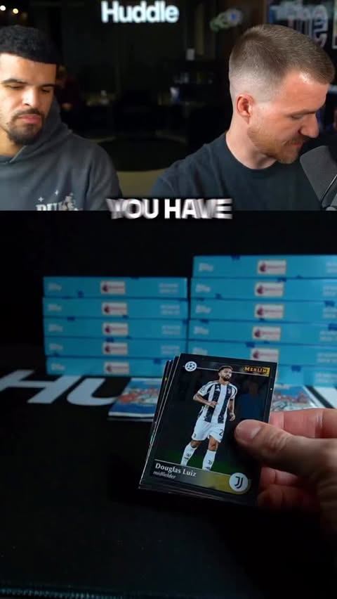 Instagram post by @dscollects for Topps. Caption reads: Spurs striker @solanke joined @thehuddlefc for the....