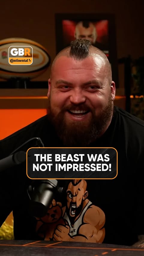 Instagram post by @goodbadbeast for The Good, The Bad & The Rugby. Caption reads: Has the Beast been out-muscled?! 😳 Eddie Hall....