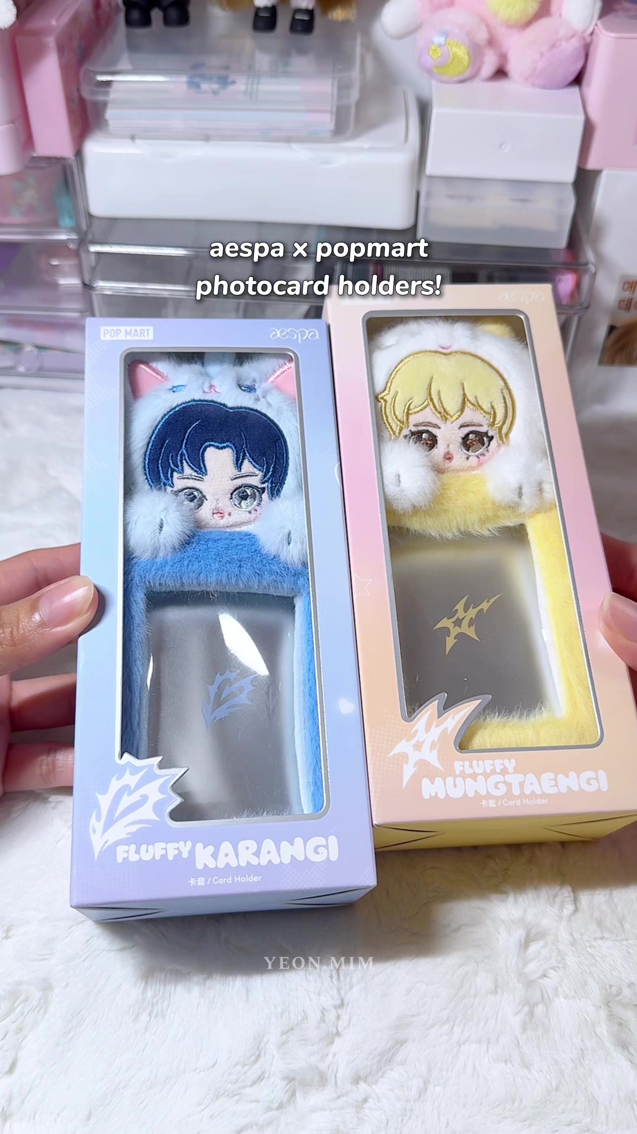 TikTok post by @yeon.mim for POP MART US SHOP. Caption reads: [...] through the tiktok shop link only! @POP MART....