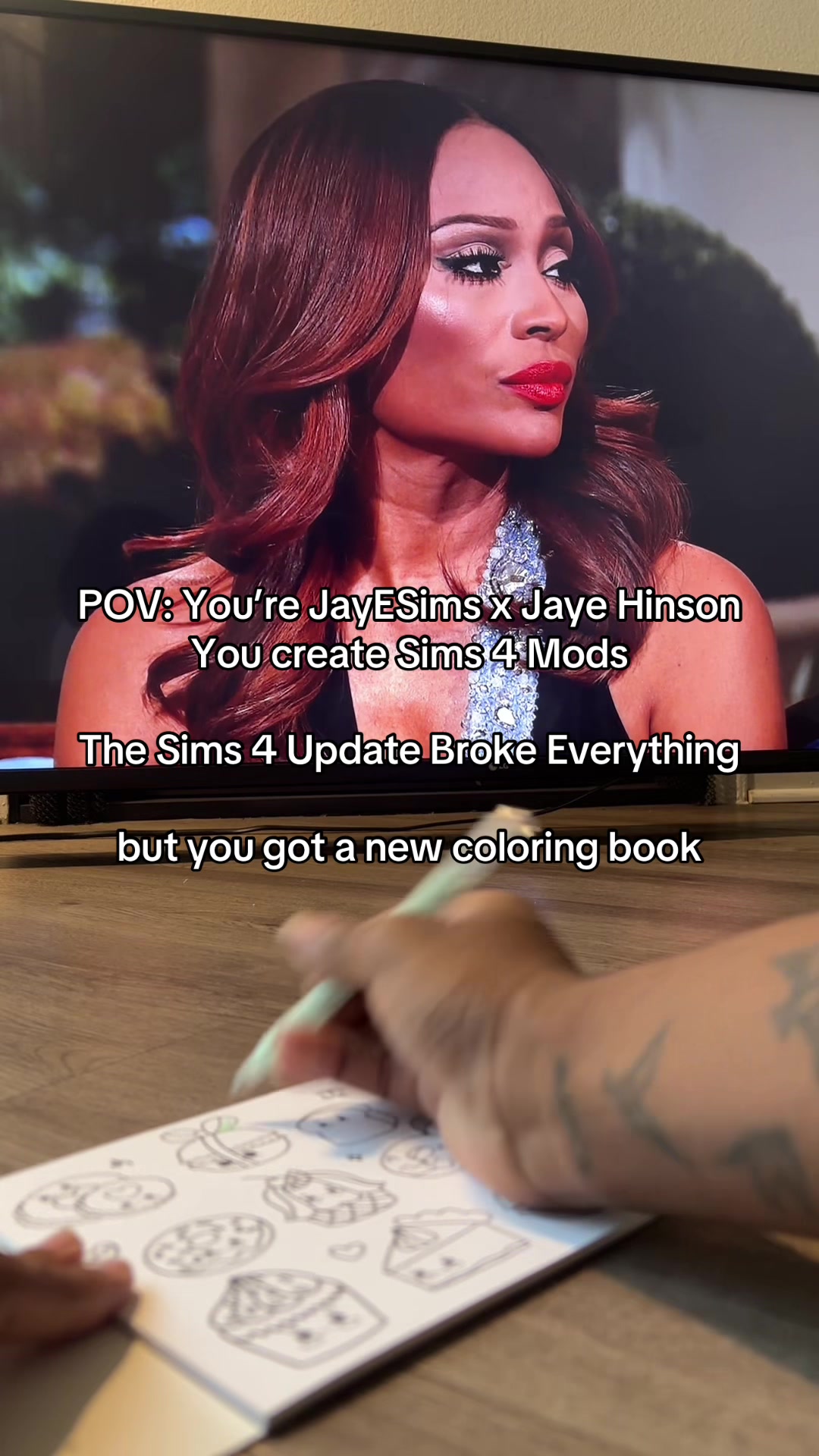 TikTok post by @jay4sims for Grabie Art. Caption reads: [...] with and this is perfect!! ❤️@grabieart....
