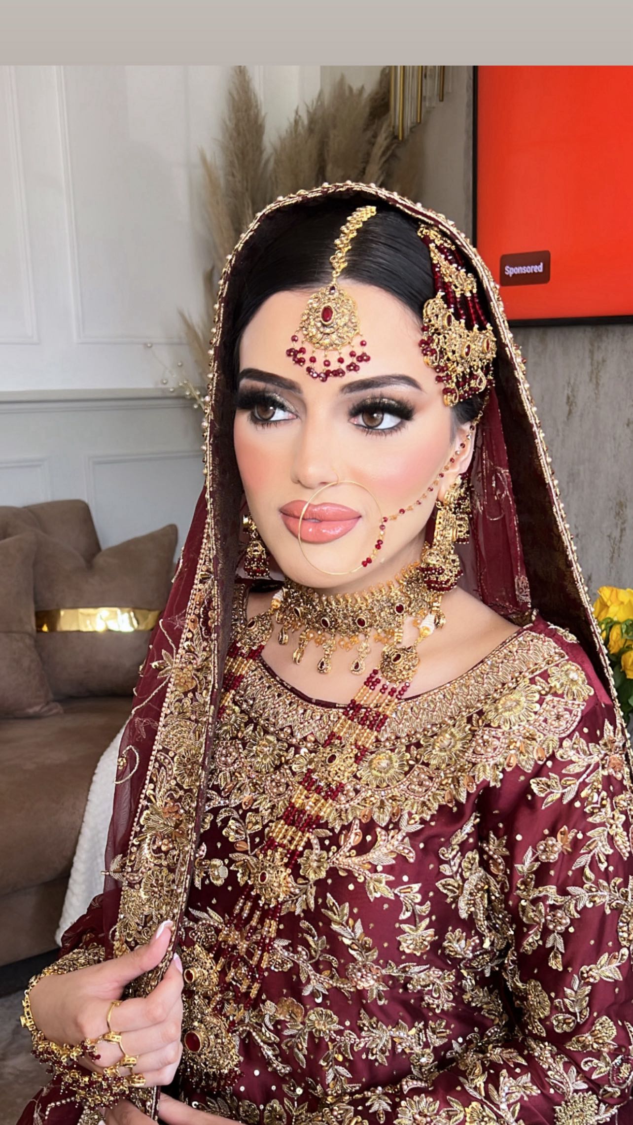 Instagram post by @memsaabofficial for Urban Decay. Caption reads: Barat Inspo 2025♥️

The last few shoots with my....