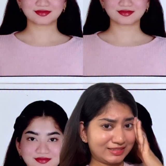 Instagram post by @theriaamin for Just Herbs. Caption reads: Passport picture glow up 🚀 
Took a trip down....