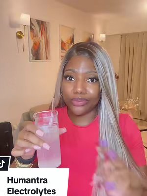 TikTok post by @itstariemarie for Humantra. Caption reads: [...] for a glass of tasty electrolytes....