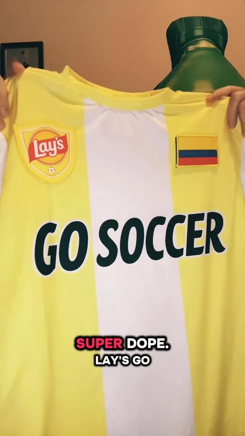 Instagram post by @markie_devo for Lay's. Caption reads: Lay’s offical Fifa Cup 2026 Sponsor PR....