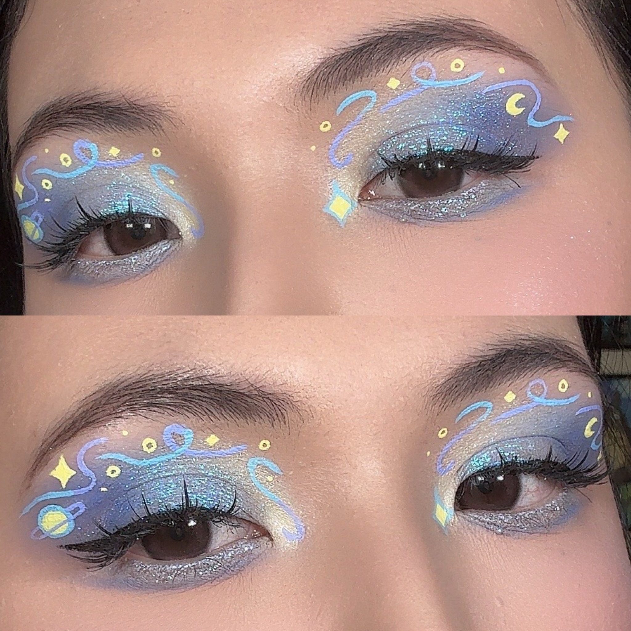 Instagram post by @lyns.diary22 for Danessa Myricks Beauty. Caption reads: [...] ocean jewel palette @danessamyricksbeauty....
