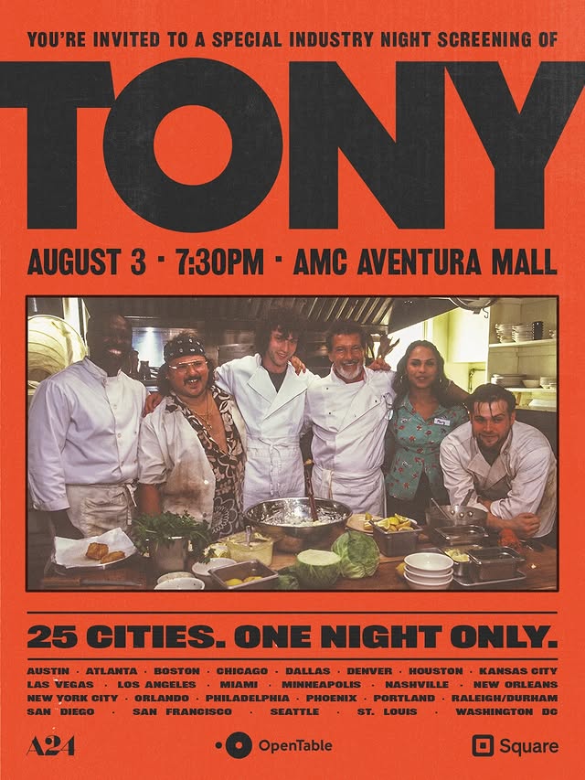 Instagram post by @chefmschwartz for Square. Caption reads: [...] partnership with @a24, @opentable and....