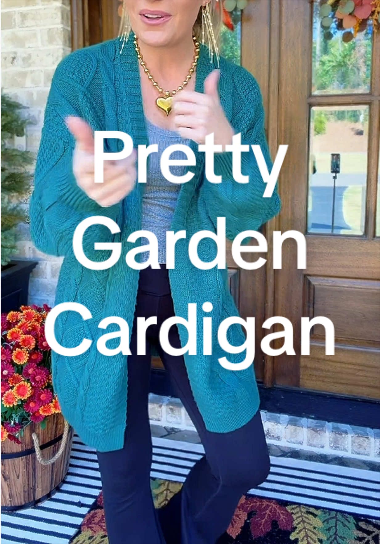 TikTok post by @brittanydoz for PrettyGarden. Caption reads: [...] pieces you’ll reach for ALL season!....