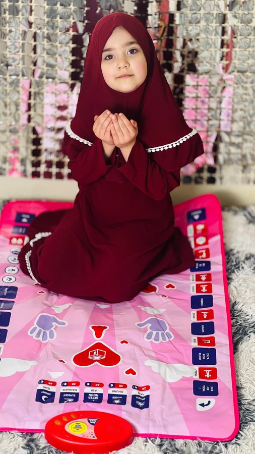 Instagram post by @little_amaya_in_wonderland for My Salah Mat. Caption reads: @mysalahmat now comes in Pink!

We are introducing....