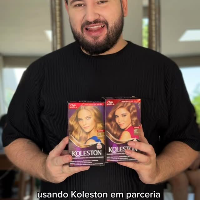Instagram post by @eumateusveiga for Wella. Caption reads: Me desafiaram… e claro que eu aceitei! 😍✨
A cor....