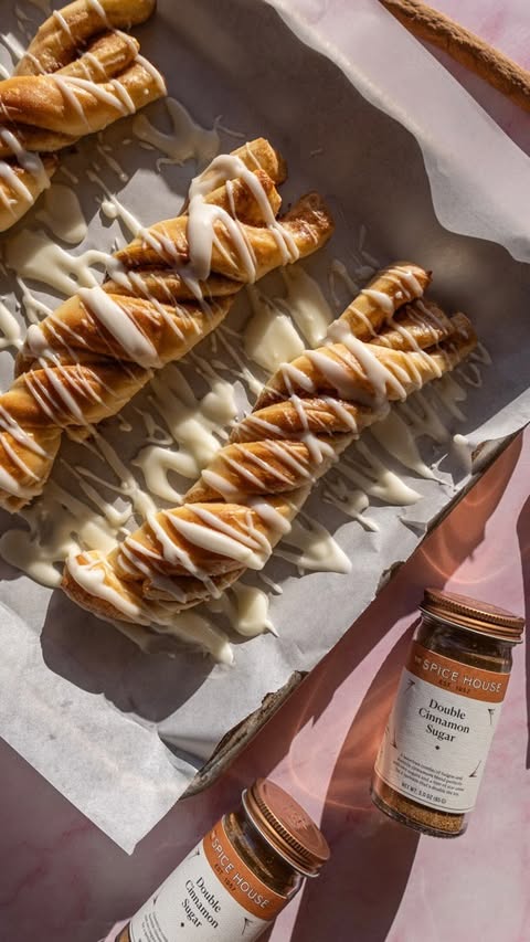 Instagram post by @kitchen_bythesea for The Spice House. Caption reads: We’re making our grandma’s cinnamon twists. The....