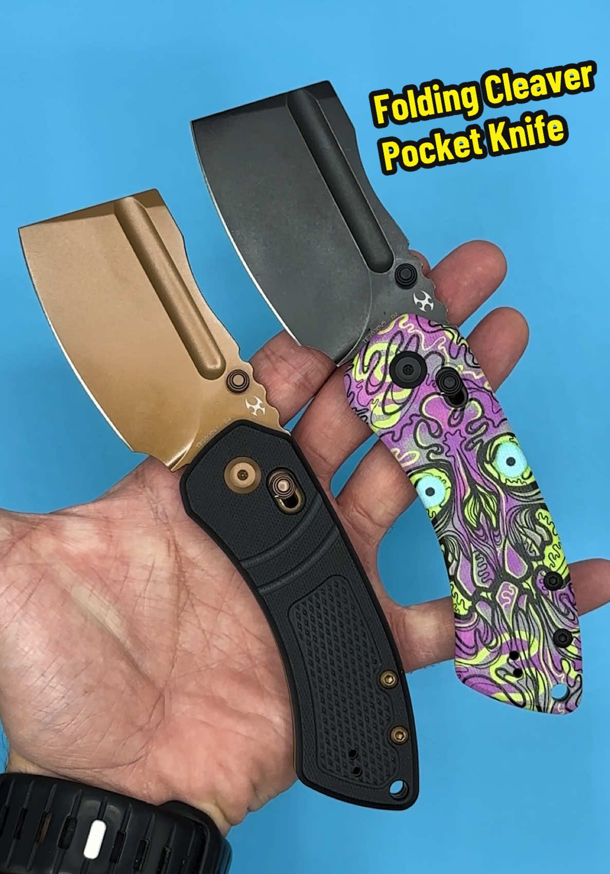 TikTok post by @bladedistrict for Kanseptknives. Caption reads: Kansept now has the Korvid pocket knife with a....