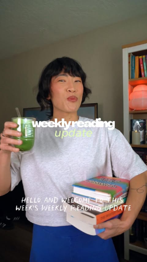 Instagram post by @kimberlys.bookishworld for Macmillan Audio. Caption reads: Weekly Reading Update! Thank you @prhaudio and....
