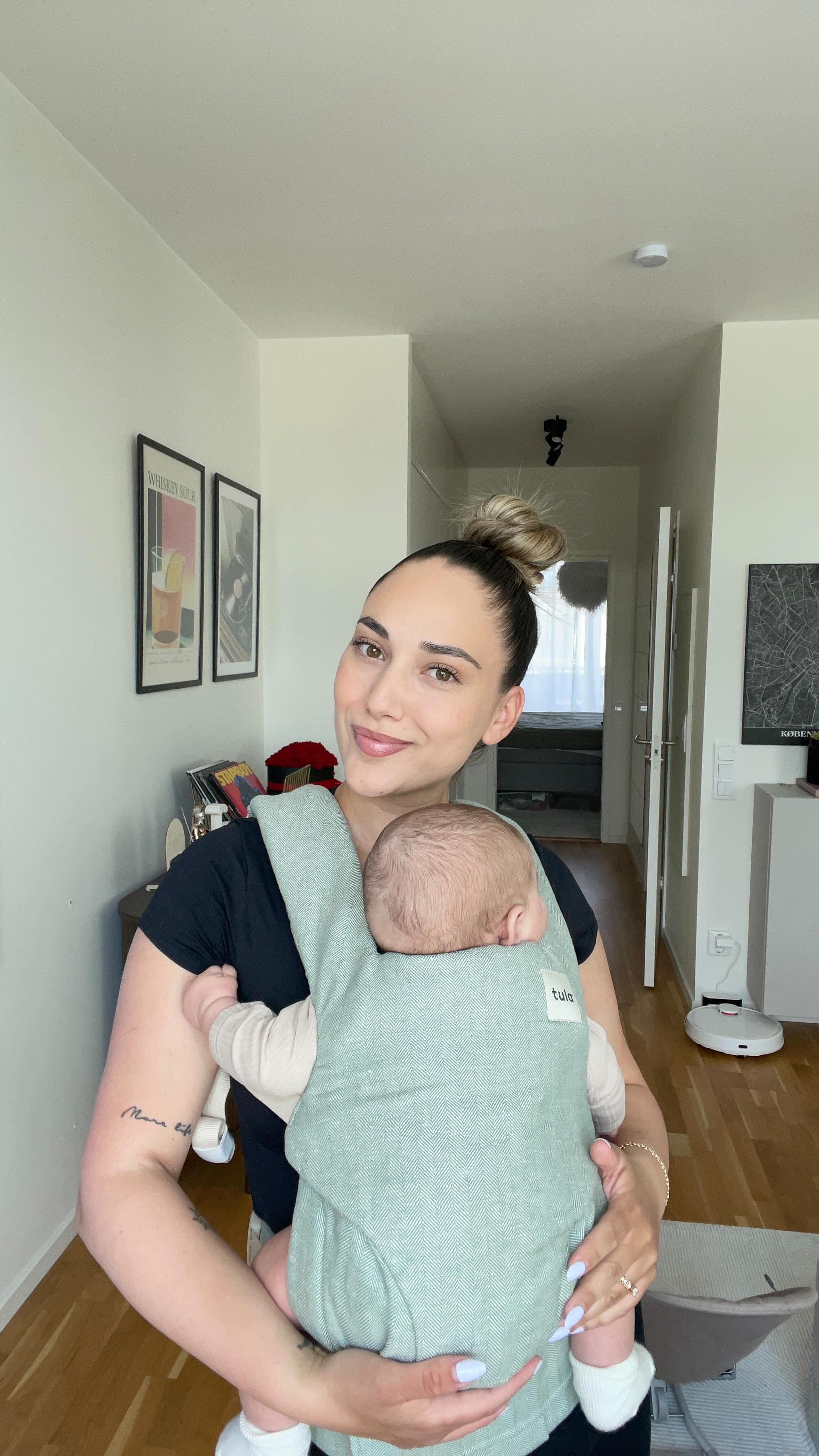 Instagram post by @ebru.and for Baby Tula. Caption reads: In collaboration with @babytulaeurope 💚

As a new....