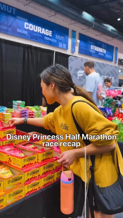 Instagram post by @bygracelee for Honey Stinger. Caption reads: [...] MARATHON + DISNEY WORLD RECAP 👑🏅✨....