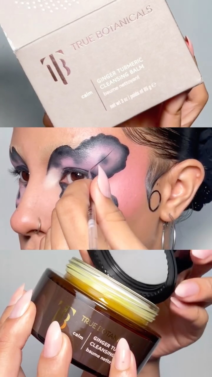 Instagram post by @cheriserenee for true Botanicals. Caption reads: get unready with me using the @truebotanicals....