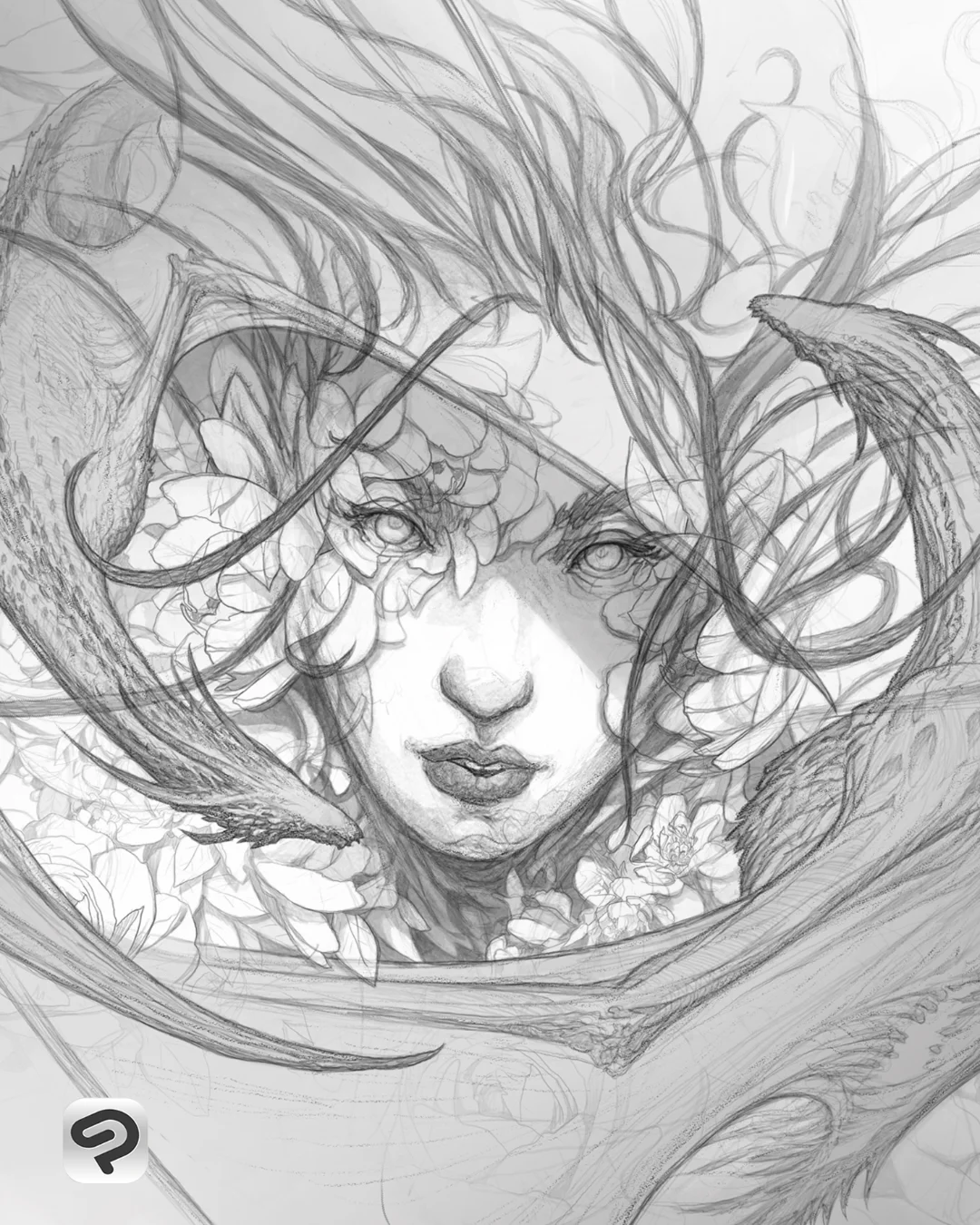 Instagram post by @dibujantenocturno for Clip Studio Paint. Caption reads: ¡Esta publicación me llena de ilusión....